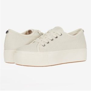 Steve Madden Elore Platform Sneaker Women’s Size 6.5 White Worn Once